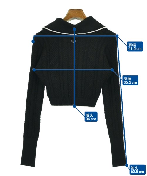JACQUEMUS（ジャックムス）カーディガン 黒 サイズ:34(XXS位) レディース/2200605205031