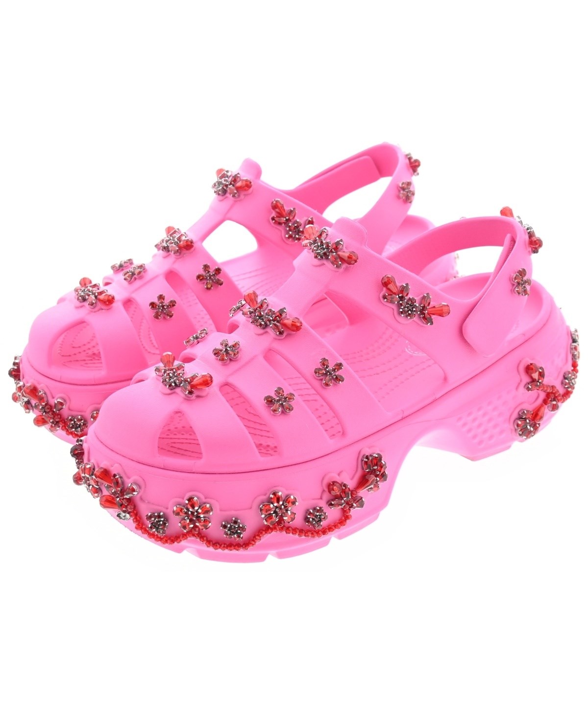 シモーネロシャ サンダル ストラップ 厚底 M7 26cm ピンクべージュ シモーネロシャ サンダル ストラップ 厚底 M7 26cm ピンクべージュ