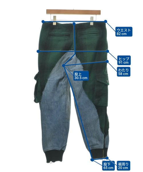 GREG LAUREN（グレッグローレン）カーゴパンツ 緑 サイズ:2(M位) メンズ/2200622638249