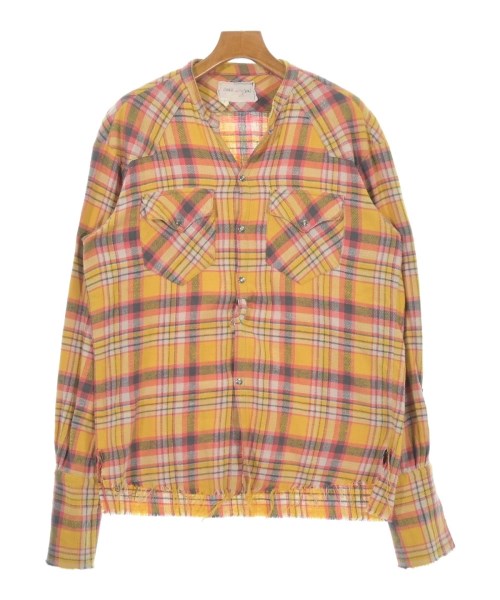 GREG LAUREN（グレッグローレン）カジュアルシャツ 黄 サイズ:1(S位) メンズ/2200716421016