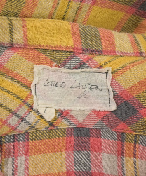 GREG LAUREN（グレッグローレン）カジュアルシャツ 黄 サイズ:1(S位) メンズ/2200716421016