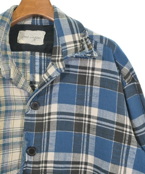 GREG LAUREN（グレッグローレン）カジュアルシャツ 青 サイズ:2(M位) メンズ/2200645987102