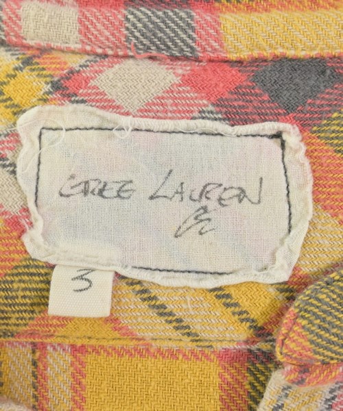 GREG LAUREN（グレッグローレン）カジュアルシャツ 黄 サイズ:3(L位) メンズ/2200730584063