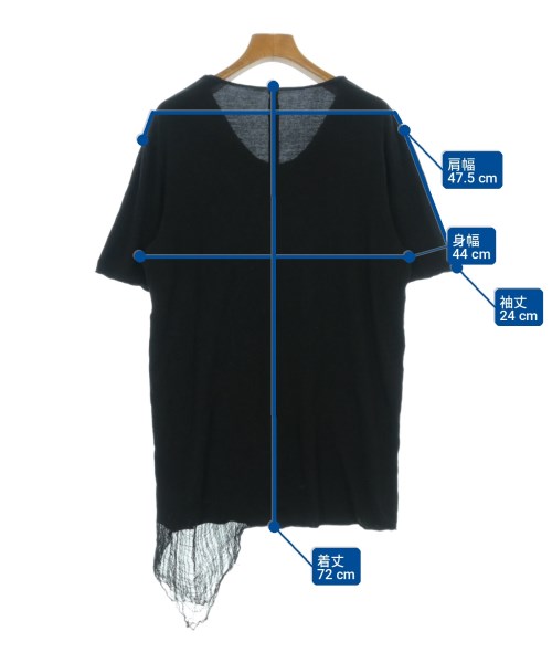 RAQUEL ALLEGRA（ラクエルアレグラ）Tシャツ・カットソー 黒 サイズ:0(XS位) レディース/2200702595080