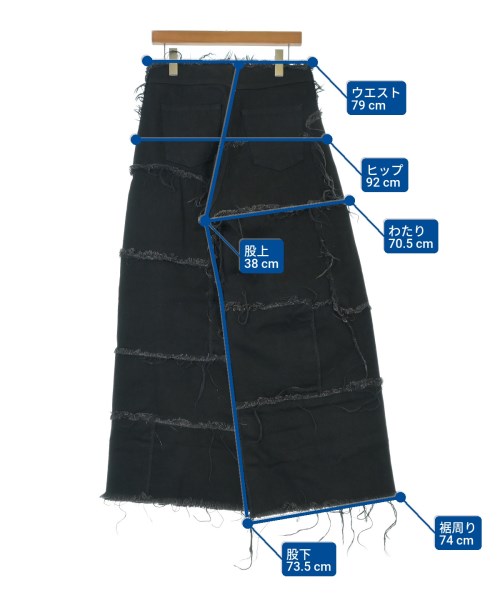 MARQUES' ALMEIDA（マルケス　アルメイダ）デニムパンツ 黒 サイズ:8(M位) レディース/2200627283024