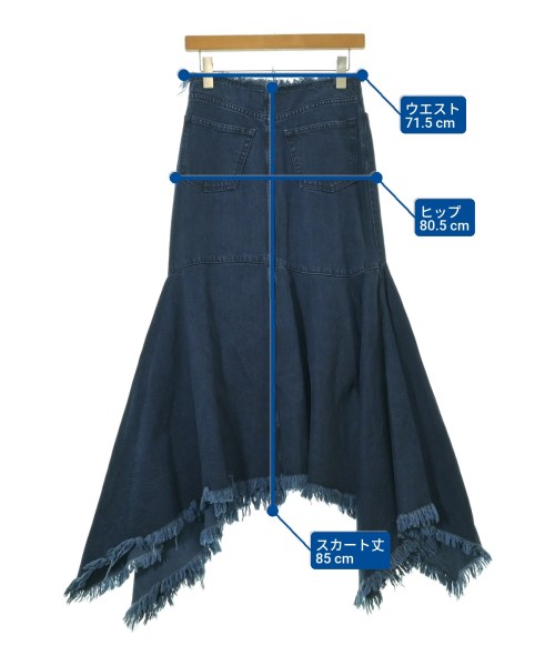 MARQUES' ALMEIDA（マルケス　アルメイダ）ロング・マキシ丈スカート 紺 サイズ:6(M位) レディース/2200664239053