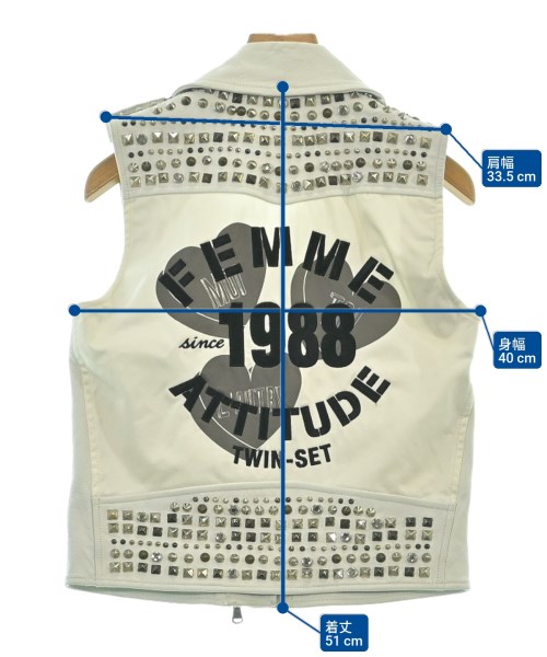 TWIN-SET（ツインセット）ライダース 白 サイズ:S レディース/2200626308049