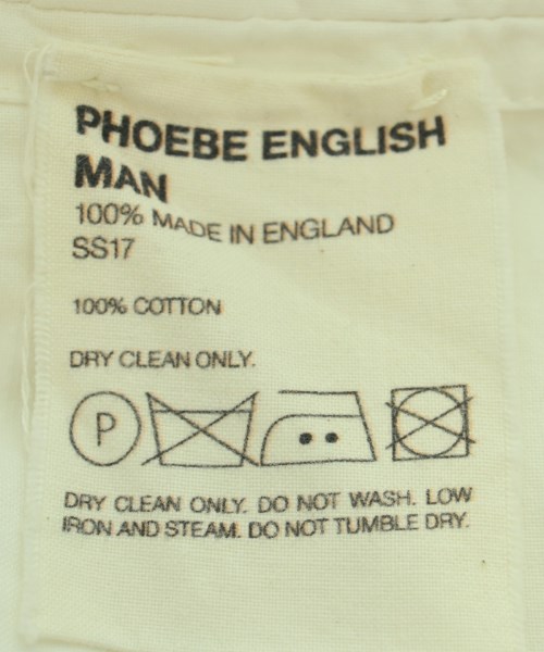 PHOEBE ENGLISH（フィービーイングリッシュ）カジュアルシャツ 白 サイズ:M メンズ/2200717850112