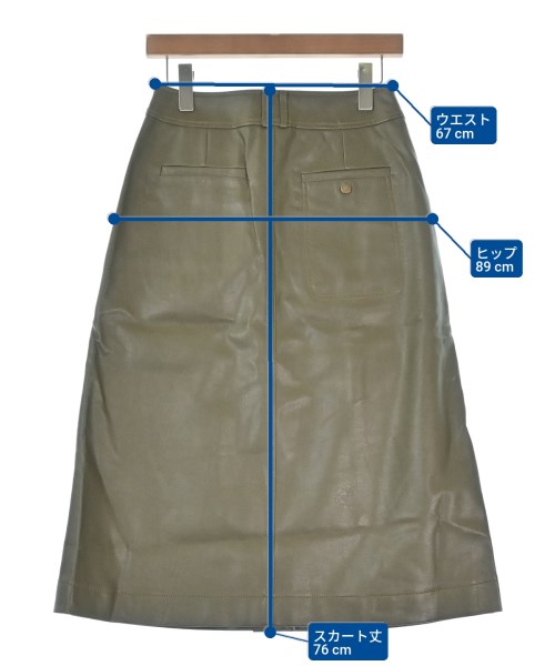 REJINA PYO（レジーナ　ピョウ）ロング・マキシ丈スカート カーキ サイズ:8(S位) レディース/2200644600668