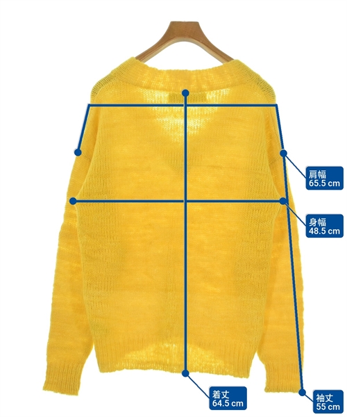 The Elder Statesman（ジエルダーステイツマン）ニット・セーター 黄 サイズ:S メンズ/2200638314427