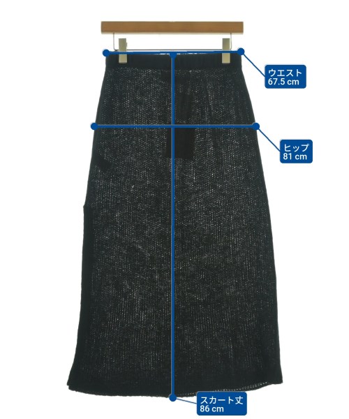 The Elder Statesman（ジエルダーステイツマン）ロング・マキシ丈スカート 黒 サイズ:S レディース/2200631197836