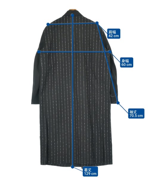 sulvam（サルバム）チェスターコート 黒 サイズ:L メンズ/2200642944023