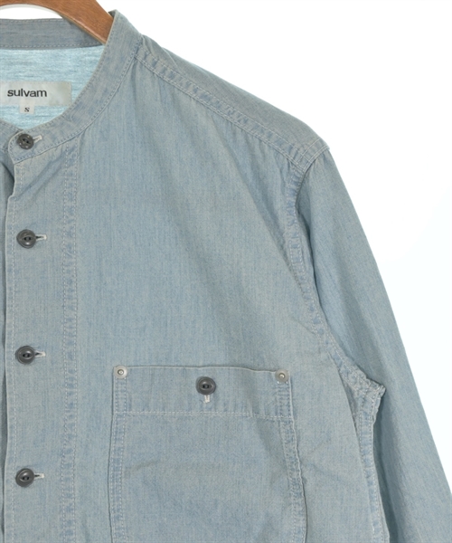 sulvam（サルバム）カジュアルシャツ 青 サイズ:S メンズ/2200625259021