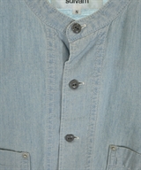 sulvam（サルバム）カジュアルシャツ 青 サイズ:S メンズ/2200625259021