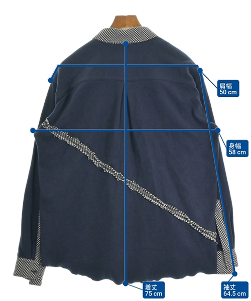 sulvam（サルバム）カジュアルシャツ 紺 サイズ:S メンズ/2200625259052