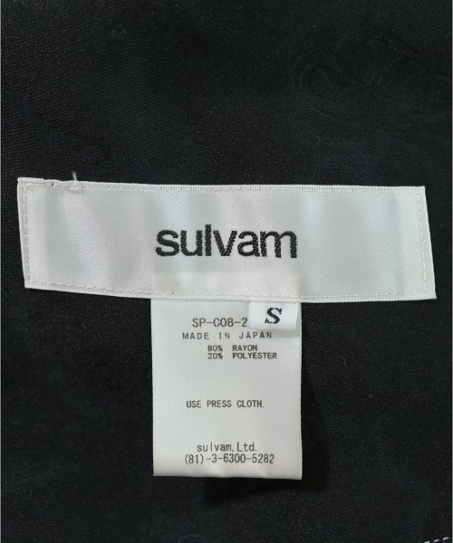 sulvam（サルバム）その他 黒 サイズ:S メンズ/2200656618026