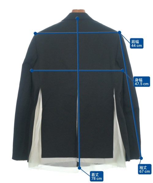 sulvam（サルバム）テーラードジャケット 黒 サイズ:M メンズ/2200662397076