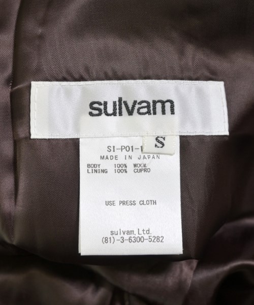 sulvam（サルバム）その他 黒 サイズ:S メンズ/2200703269355