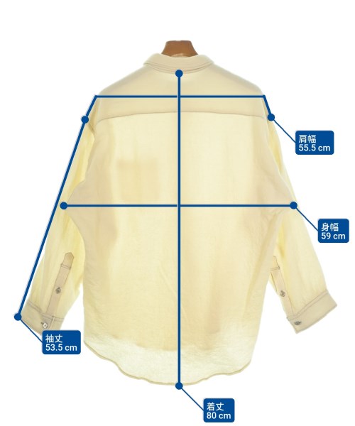 sulvam（サルバム）カジュアルシャツ 黄 サイズ:M メンズ/2200652105063