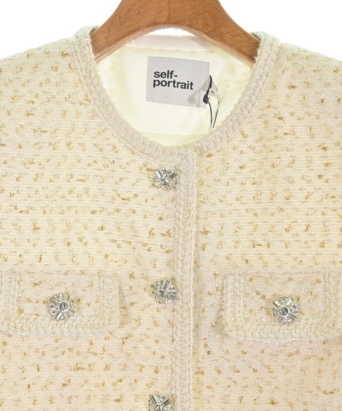 self-portrait（セルフポートレイト）ノーカラージャケット 白 サイズ:US2(S位) レディース/2200617605195