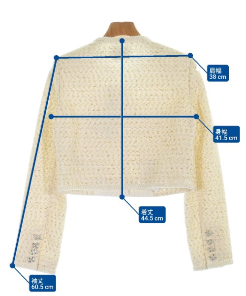 self-portrait（セルフポートレイト）ノーカラージャケット 白 サイズ:US2(S位) レディース/2200617605195