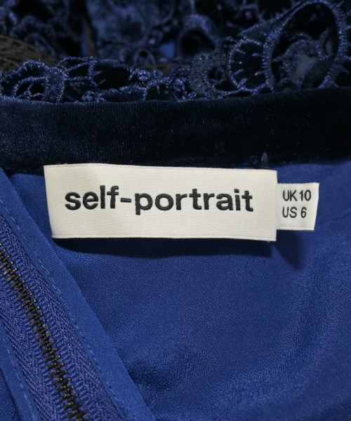 self-portrait（セルフポートレイト）ワンピース 紺 サイズ:10(M位) レディース/2200655344032