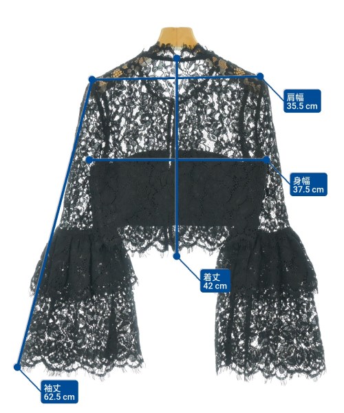 self-portrait（セルフポートレイト）カジュアルシャツ 黒 サイズ:6(S位) レディース/2200658795015