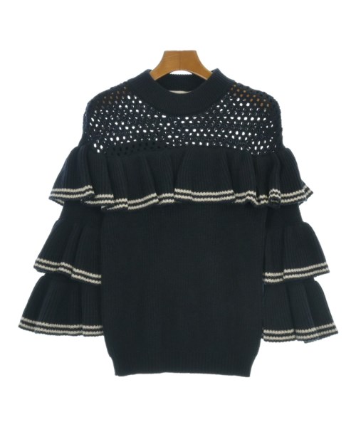 self-portrait(セルフポートレイト)ニット・セーター 紺 サイズ:S/2200643305076