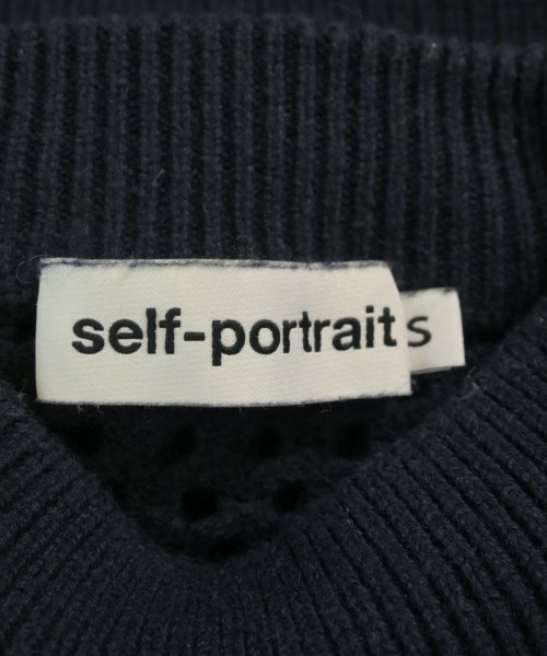 self-portrait（セルフポートレイト）ニット・セーター 紺 サイズ:S レディース/2200643305076