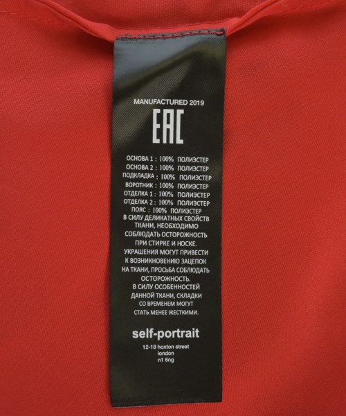 self-portrait（セルフポートレイト）ワンピース 赤 サイズ:6(XS位) レディース/2200667188099