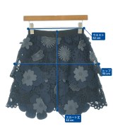 self-portrait（セルフポートレイト）ひざ丈スカート 紺 サイズ:6(XS位) レディース/2200663717248