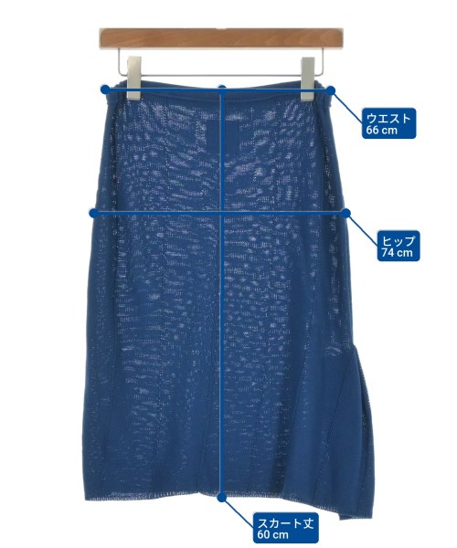 RAGNE KIKAS for Yohji Yamamoto（ラグネキカスフォーヨウジヤマモト）ひざ丈スカート 青 サイズ:2(S位) レディース/2200674154209