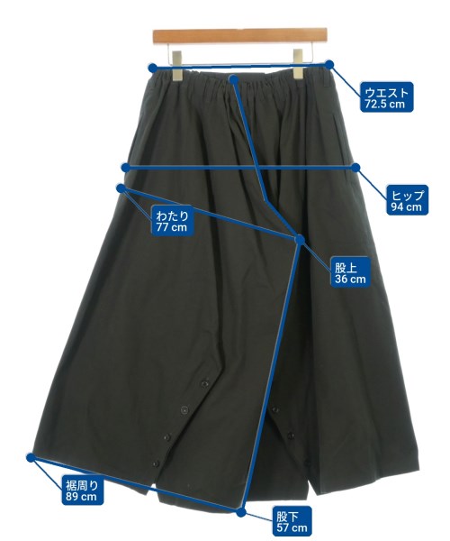 B Yohji Yamamoto（ビーヨウジヤマモト）クロップドパンツ カーキ サイズ:1(XS位) メンズ/2200710835024