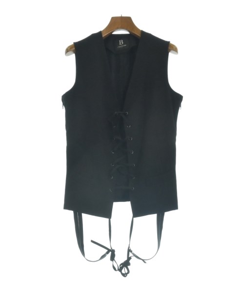 B Yohji Yamamoto(ビーヨウジヤマモト)ベスト 黒 サイズ:1(XS位)/2200649233113