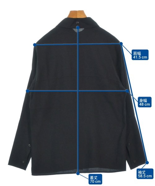 B Yohji Yamamoto（ビーヨウジヤマモト）カジュアルシャツ 黒 サイズ:1(XS位) メンズ/2200670815012