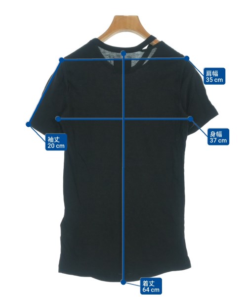 B Yohji Yamamoto（ビーヨウジヤマモト）Tシャツ・カットソー 黒 サイズ:1(XS位) レディース/2200690837032