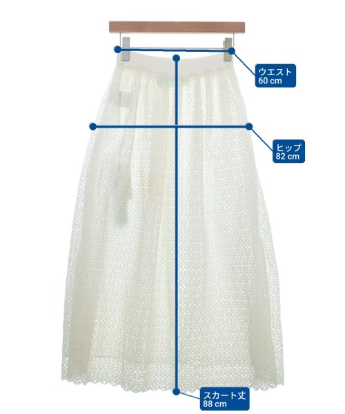 OFF-WHITE（オフホワイト）ロング・マキシ丈スカート 白 サイズ:40(M位) レディース/2200659884022