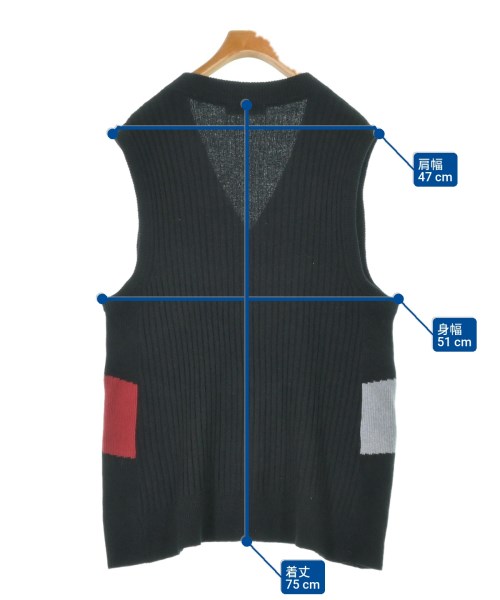 Kiko Kostadinov（キココスタディノフ）ベスト 黒 サイズ:48(L位) メンズ/2200448458052