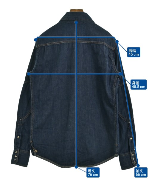 ANGLOMANIA（アングロマニア）カジュアルシャツ 紺 サイズ:XS メンズ/2200654277041