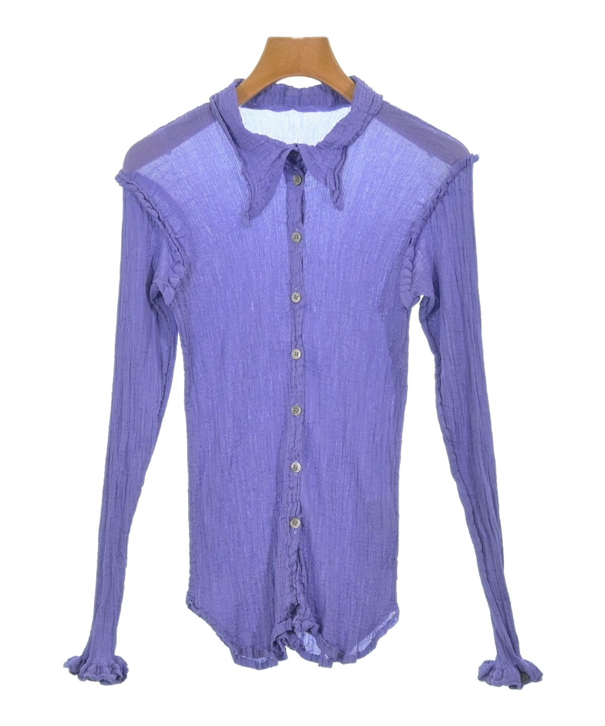 me ISSEY MIYAKE（ミーイッセイミヤケ）ブラウス 紫 サイズ:-(XS