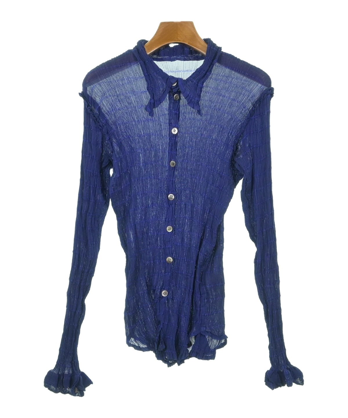 イツセイミヤケのブラウス青 me ISSEY MIYAKE（ミーイッセイミヤケ）ブラウス 青 サイズ:-(XS