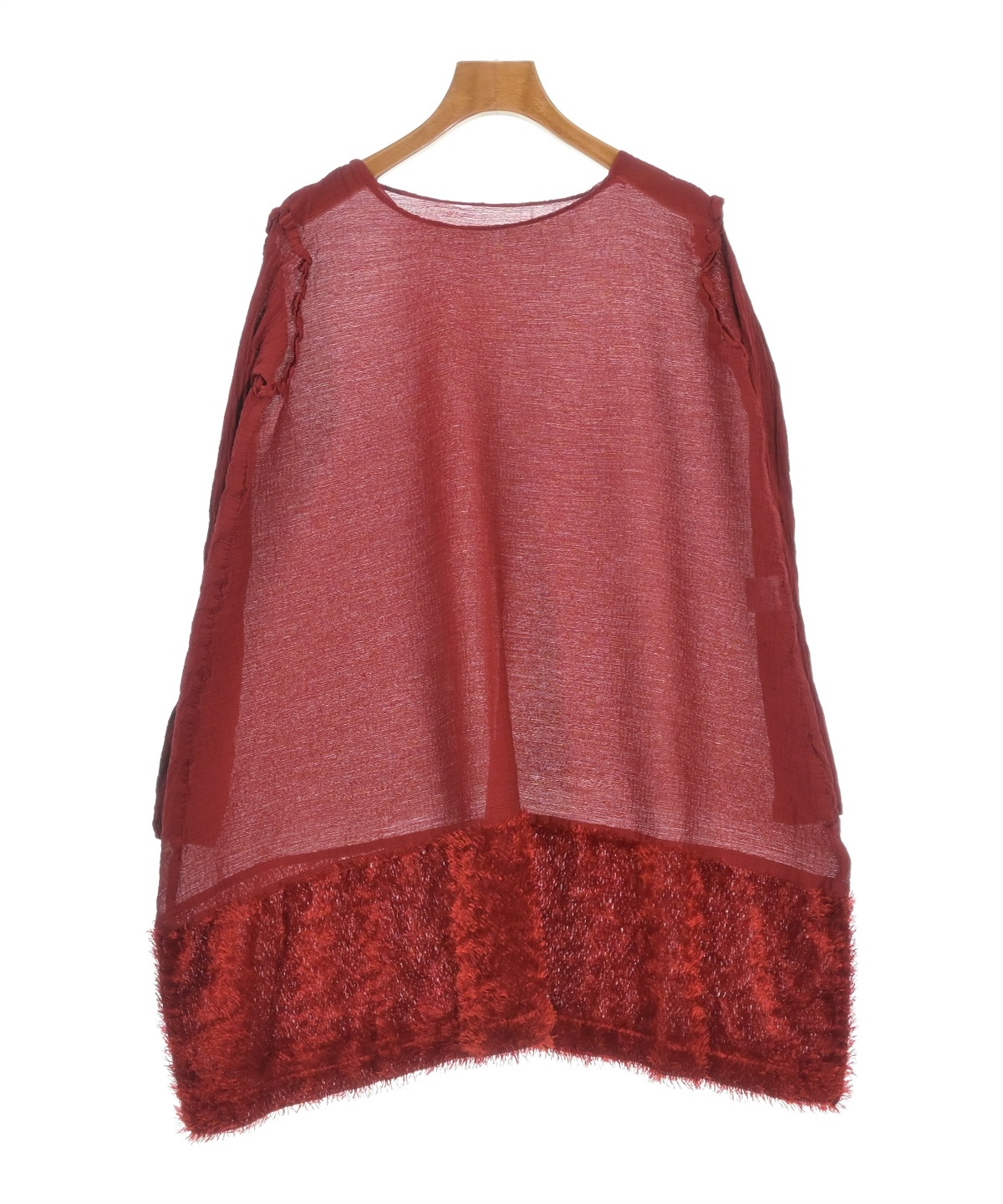 me ISSEY MIYAKE（ミーイッセイミヤケ）カジュアルシャツ 赤 サイズ:F