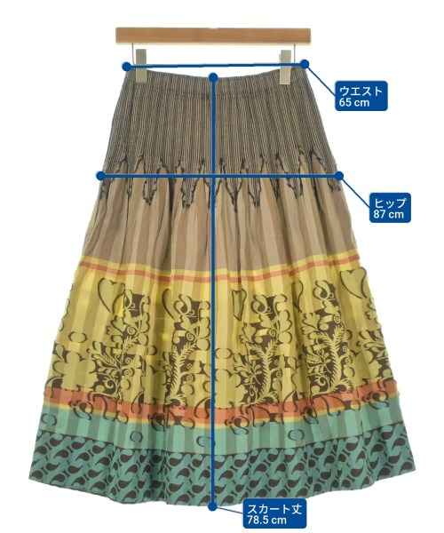 me ISSEY MIYAKE（ミーイッセイミヤケ）ロング・マキシ丈スカート 茶 サイズ:-(M位) レディース/2200655022145