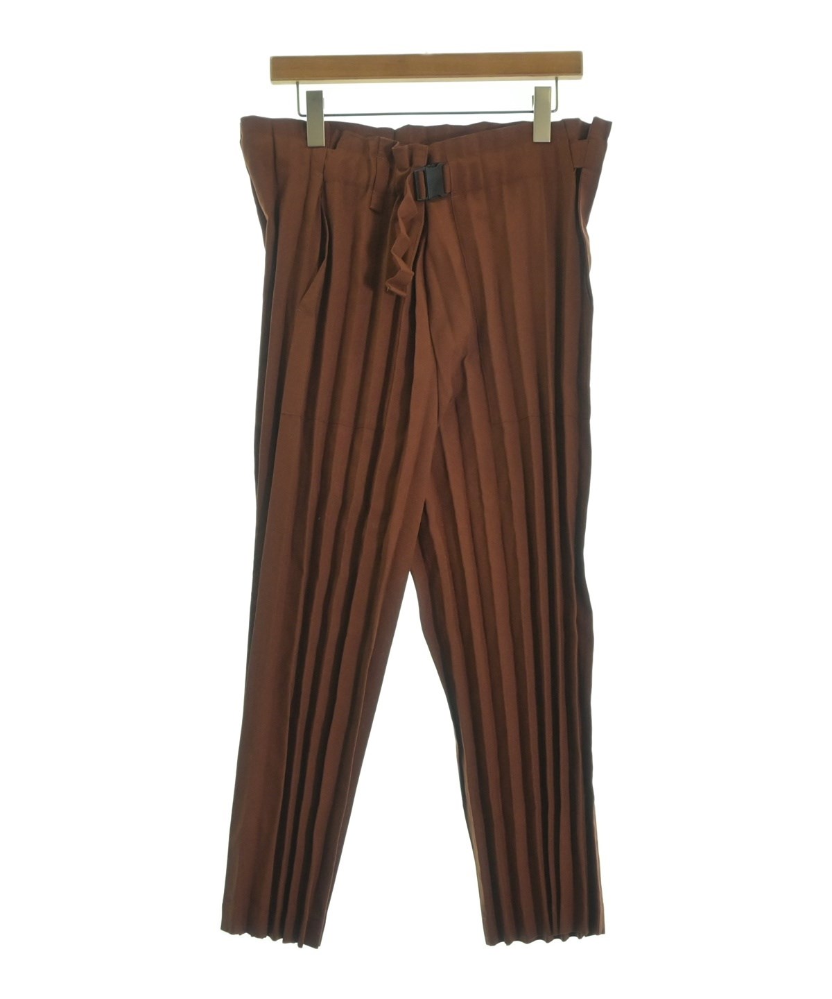【中古】ミー イッセイミヤケ me ISSEY MIYAKE 2023年春夏 プリーツ加工 三角スカーフ ブラウンxブルー【レディース】 中古・古着通販】me ISSEY MIYAKE (ミーイッセイ ミヤケ) プリーツ