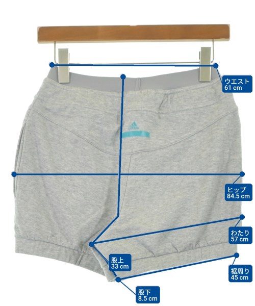 adidas by Stella McCartney（アディダスバイステラマッカートニー）ショートパンツ グレー サイズ:XS レディース/2200631300182