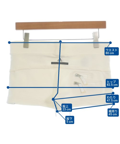 adidas by Stella McCartney（アディダスバイステラマッカートニー）ショートパンツ 白 サイズ:36(S位) レディース/2200627942556
