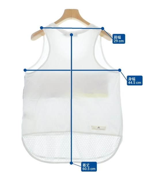 adidas by Stella McCartney（アディダスバイステラマッカートニー）タンクトップ 白 サイズ:OT(XL位) レディース/2200628399076