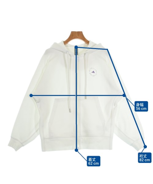 adidas by Stella McCartney（アディダスバイステラマッカートニー）パーカー 白 サイズ:XS レディース/2200606311090