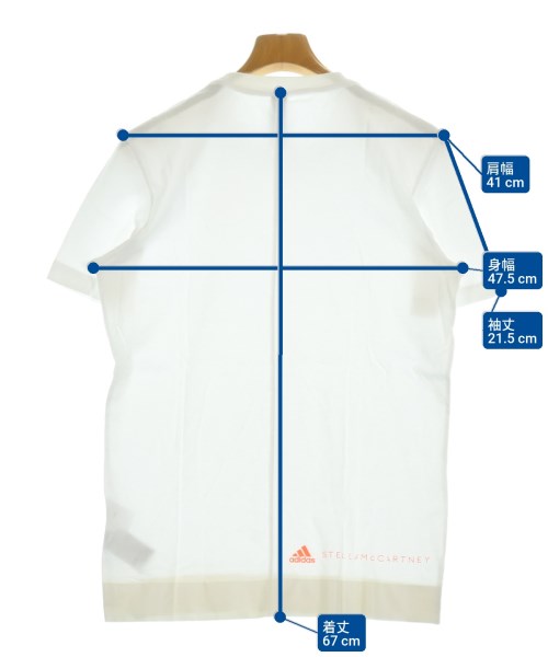 adidas by Stella McCartney（アディダスバイステラマッカートニー）Tシャツ・カットソー 白 サイズ:XS レディース/2200617717058