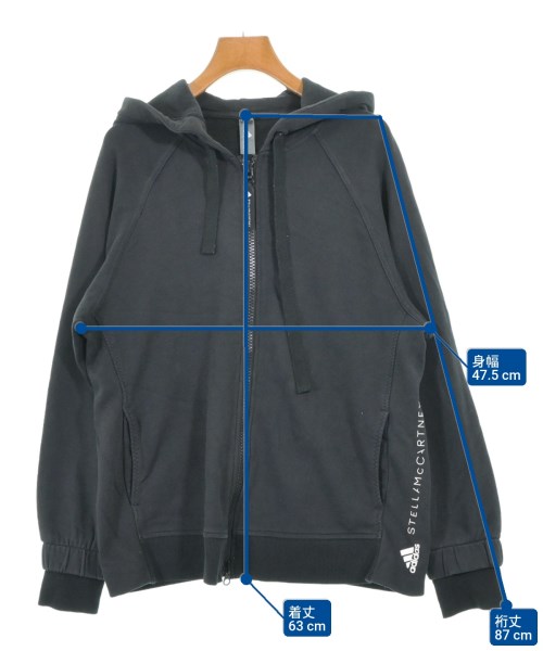 adidas by Stella McCartney（アディダスバイステラマッカートニー）パーカー 黒 サイズ:OT(XL位) レディース/2200698635043